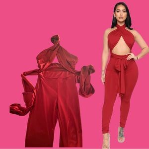 (Size S - Medium Fit) Red Jumpsuit